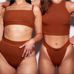 Skims copper lounge briefs, sz XS